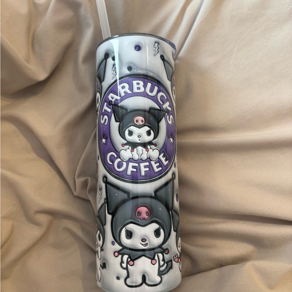 Starbucks Kuromi Character Tumbler in Gray and Purple